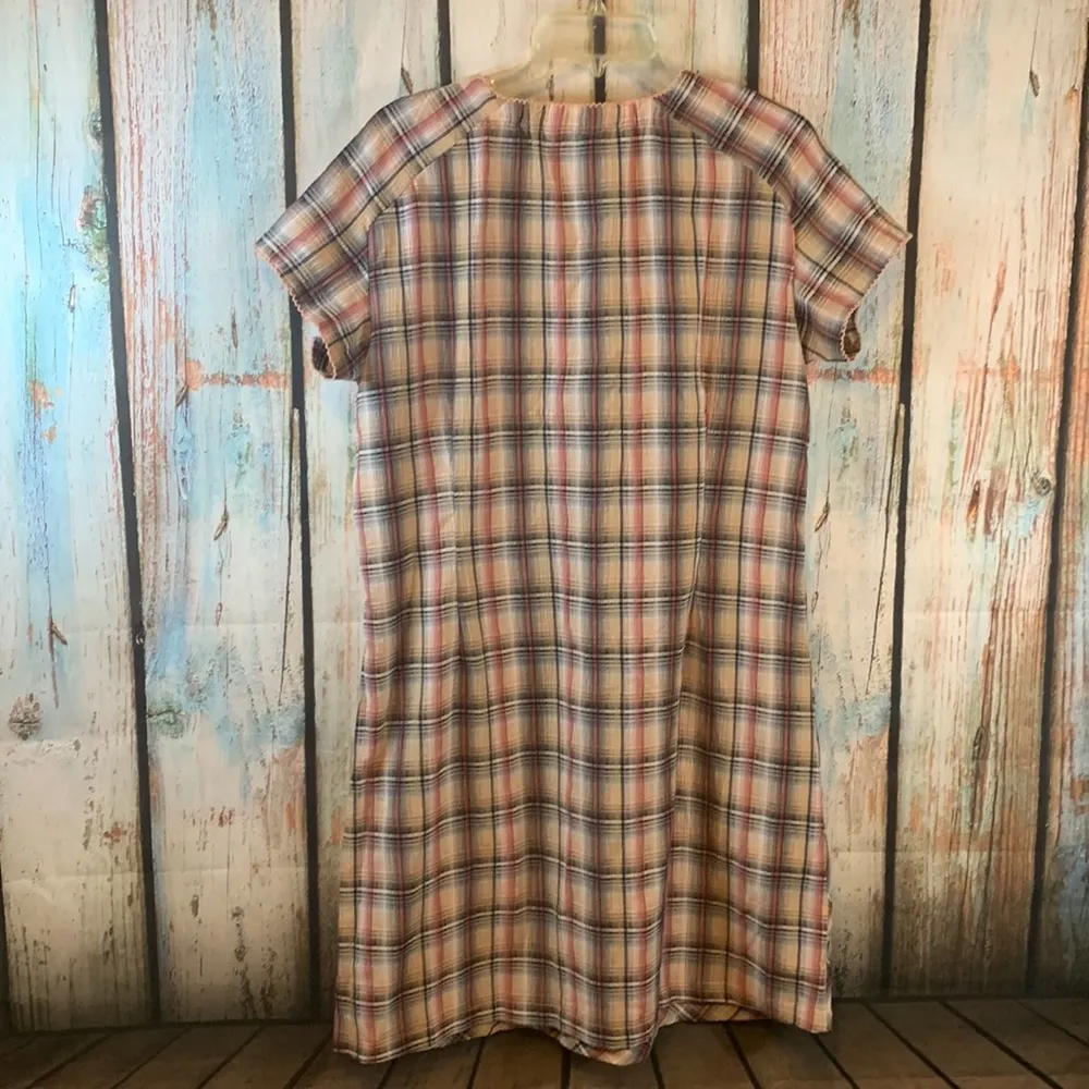 Woolrich Plaid Short Sleeve Dress Size L - Image 7