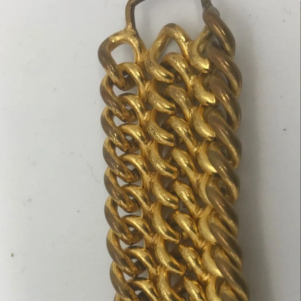 Chunky Gold Chain Statement Bracelet Vintage 1960s Jewelry - Image 12