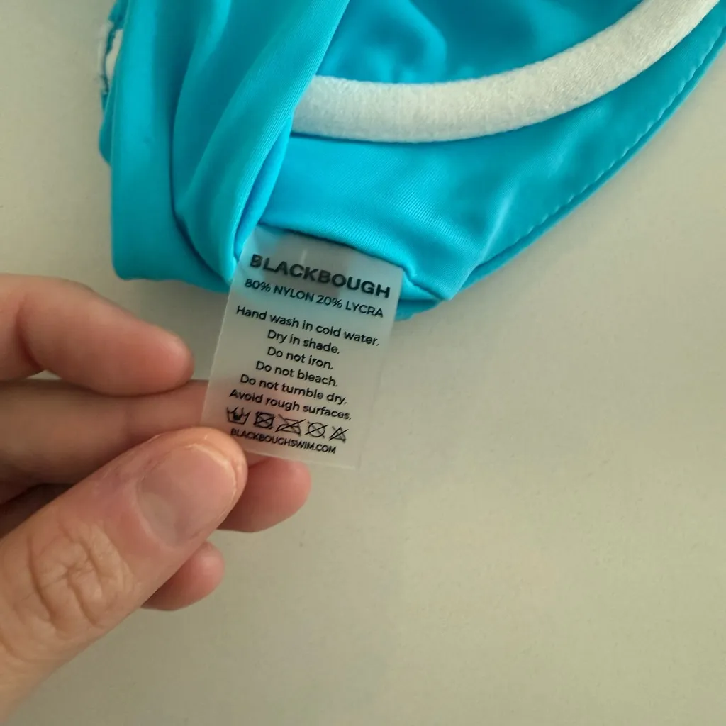 Blackbough Swim, Aqua Color, Vibrant Blue Bikini Top, Willow Style Large Beach - Image 7