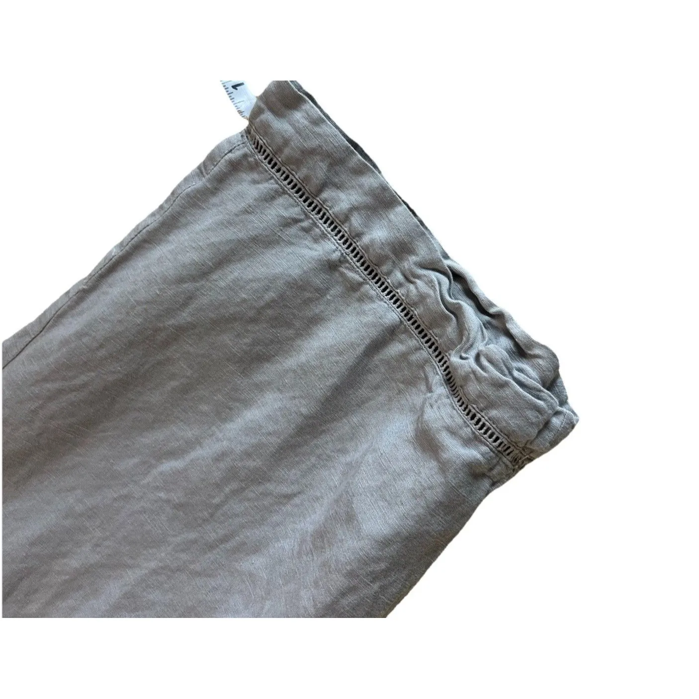 Lane Bryant Linen Blend Wide Leg Pants Size 14/16 Gray Coastal Beachy Casual - Image 5