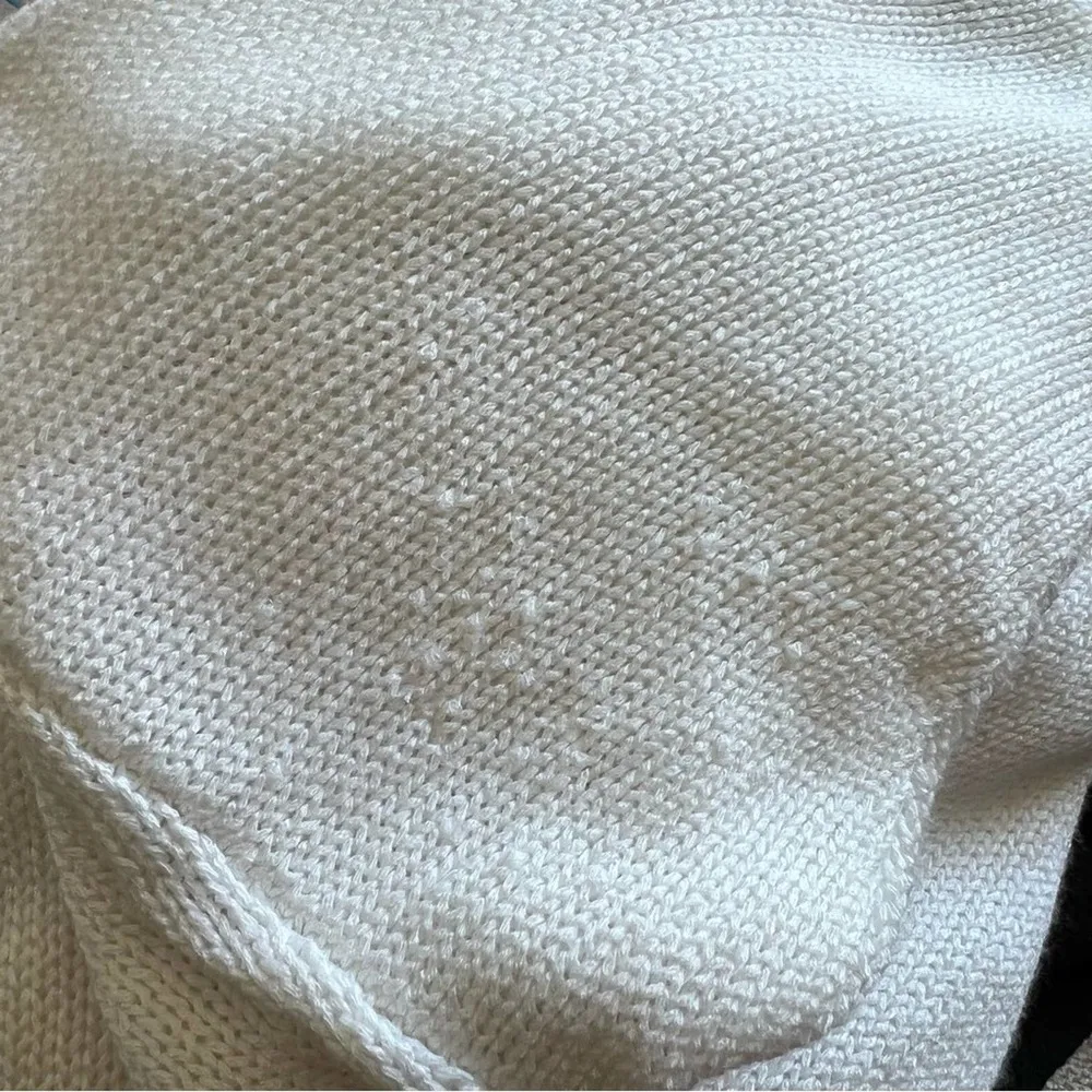 Something Navy Crewneck Sweater White - Image 8