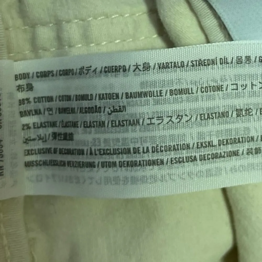 Hollister White High Rise Straight Wide Leg Utility Cargo Dad Jeans Pants Sz 27 - Image 5