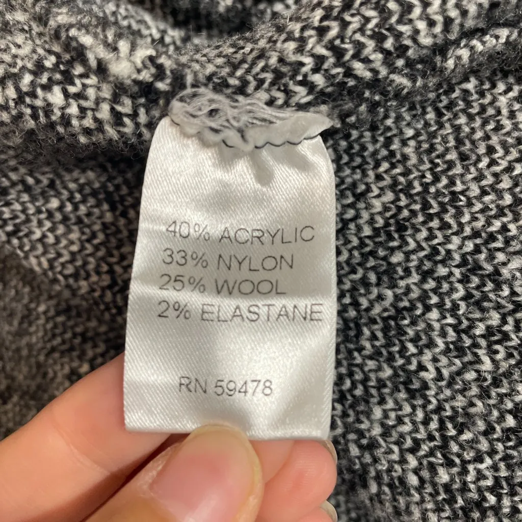 Cocogio Gray Sweater Button up Knit Blazer Small | Minimalist Academia - Image 6