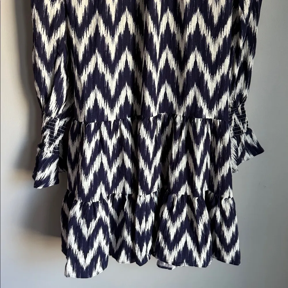 Tuckernuck Pomander Place Kenzo Ikat Navy Blue White Mini Dress - Image 14