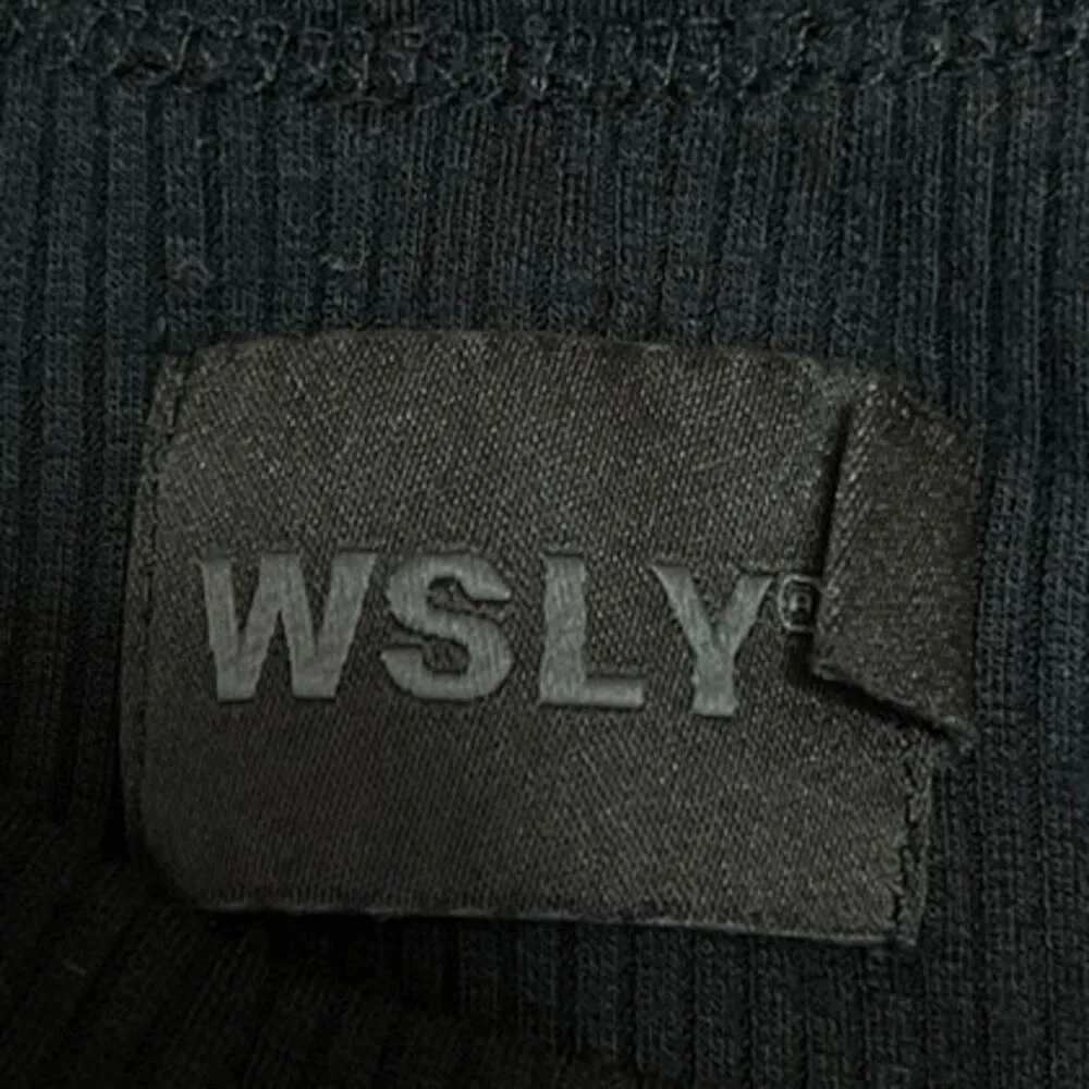 WSLY Black Ribbed Racerback Sleeveless Crew Neck Stretch Knit Tank Top Size XL - Image 4