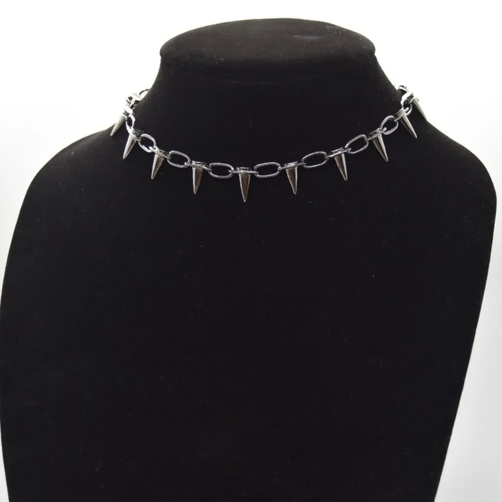 Spike Necklace in Gunmetal - Image 4