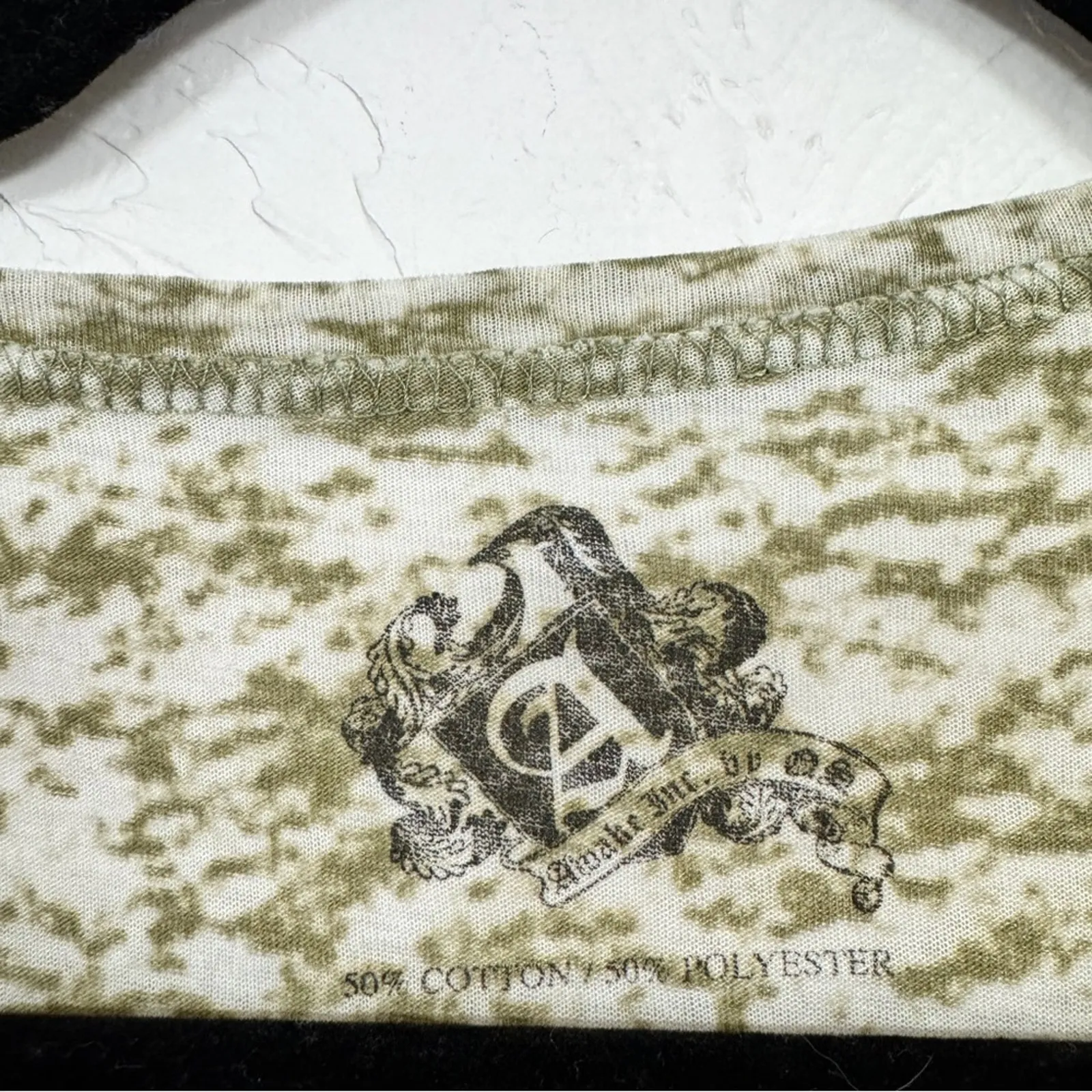 Vintage Awake Inc Green Burn Out Long Sleeve Tee Shirt Womens XL Casual V Neck - Image 3