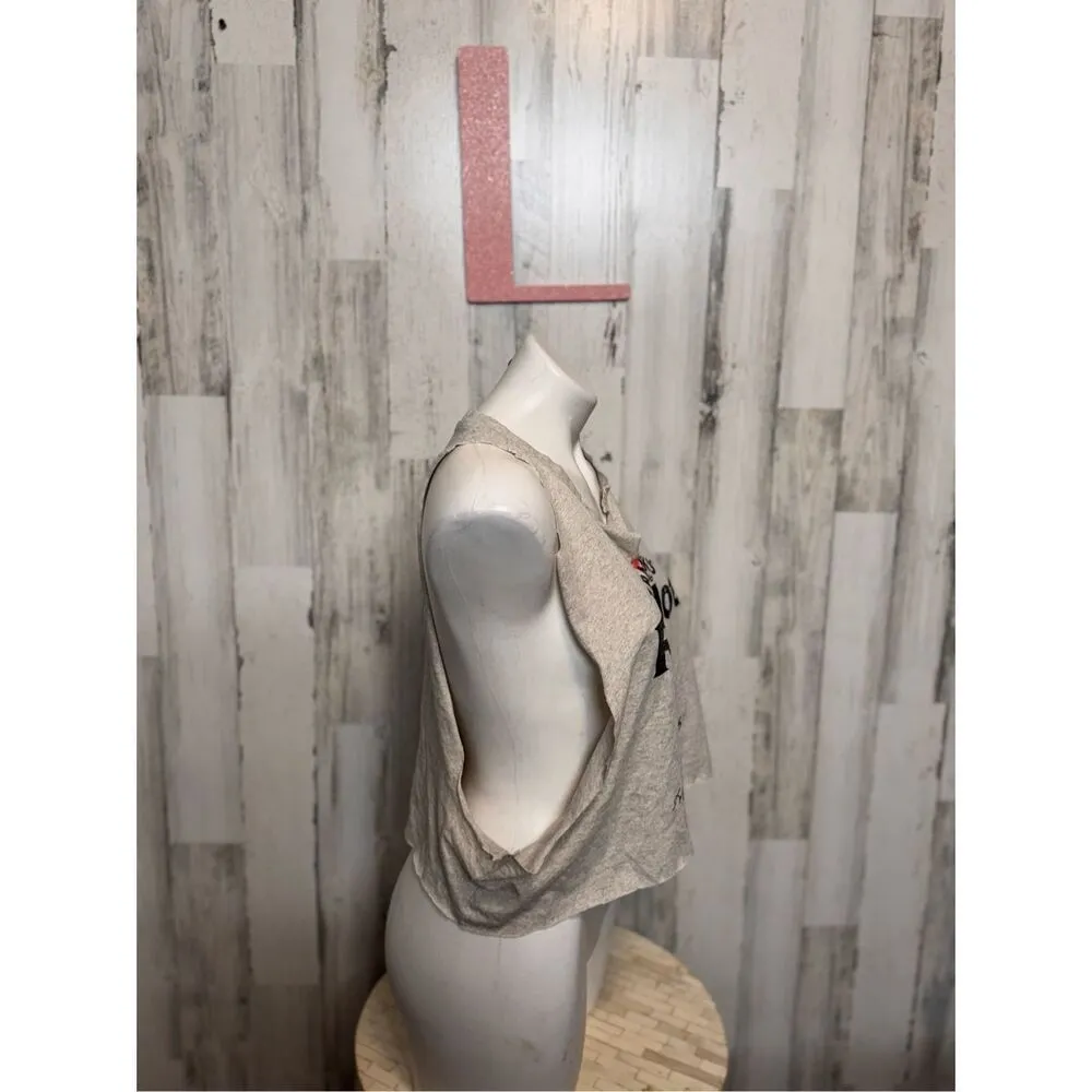 Red hot cut off crop top size large Pink - Image 4