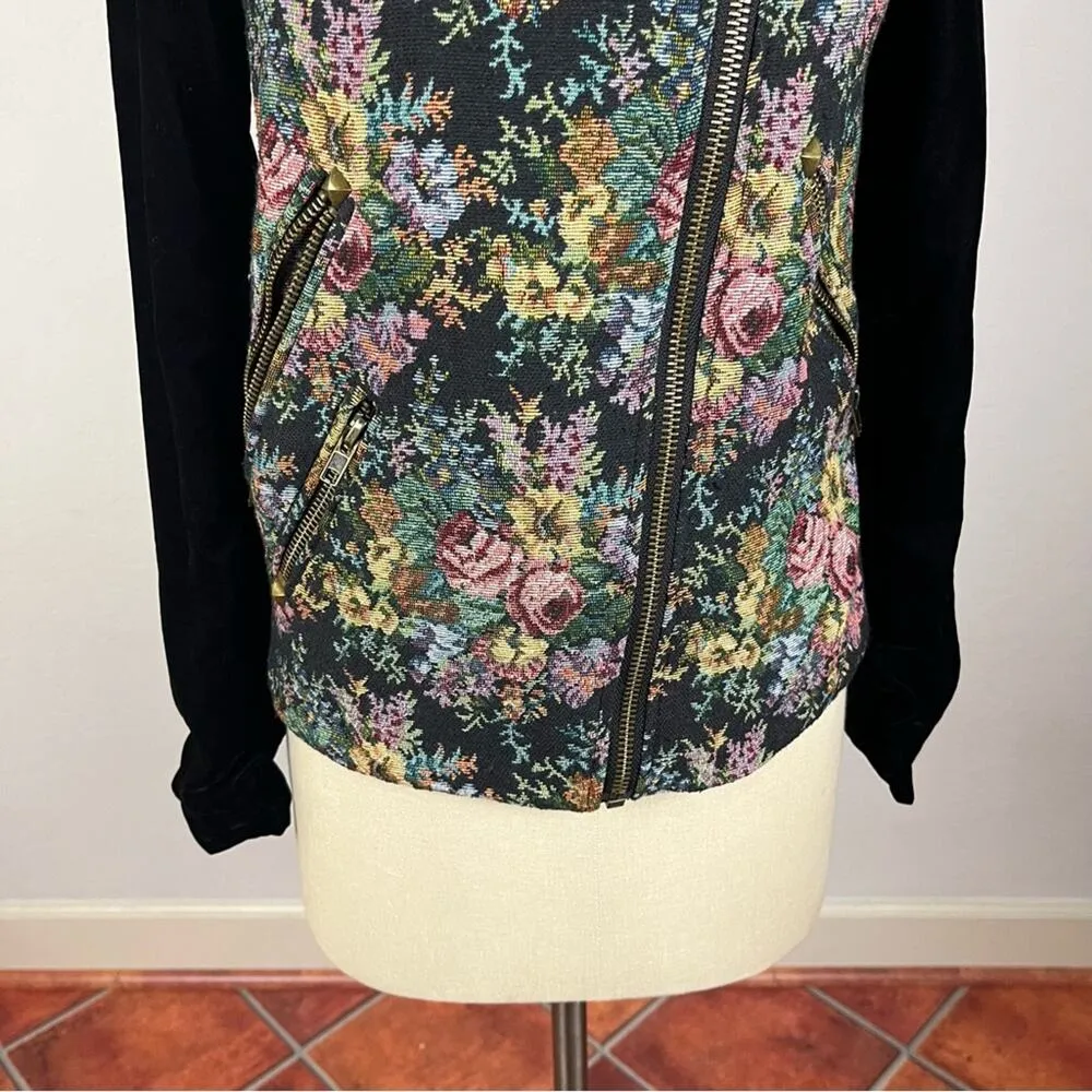Line & Dot Floral Tapestry Jacket Medium - Image 4