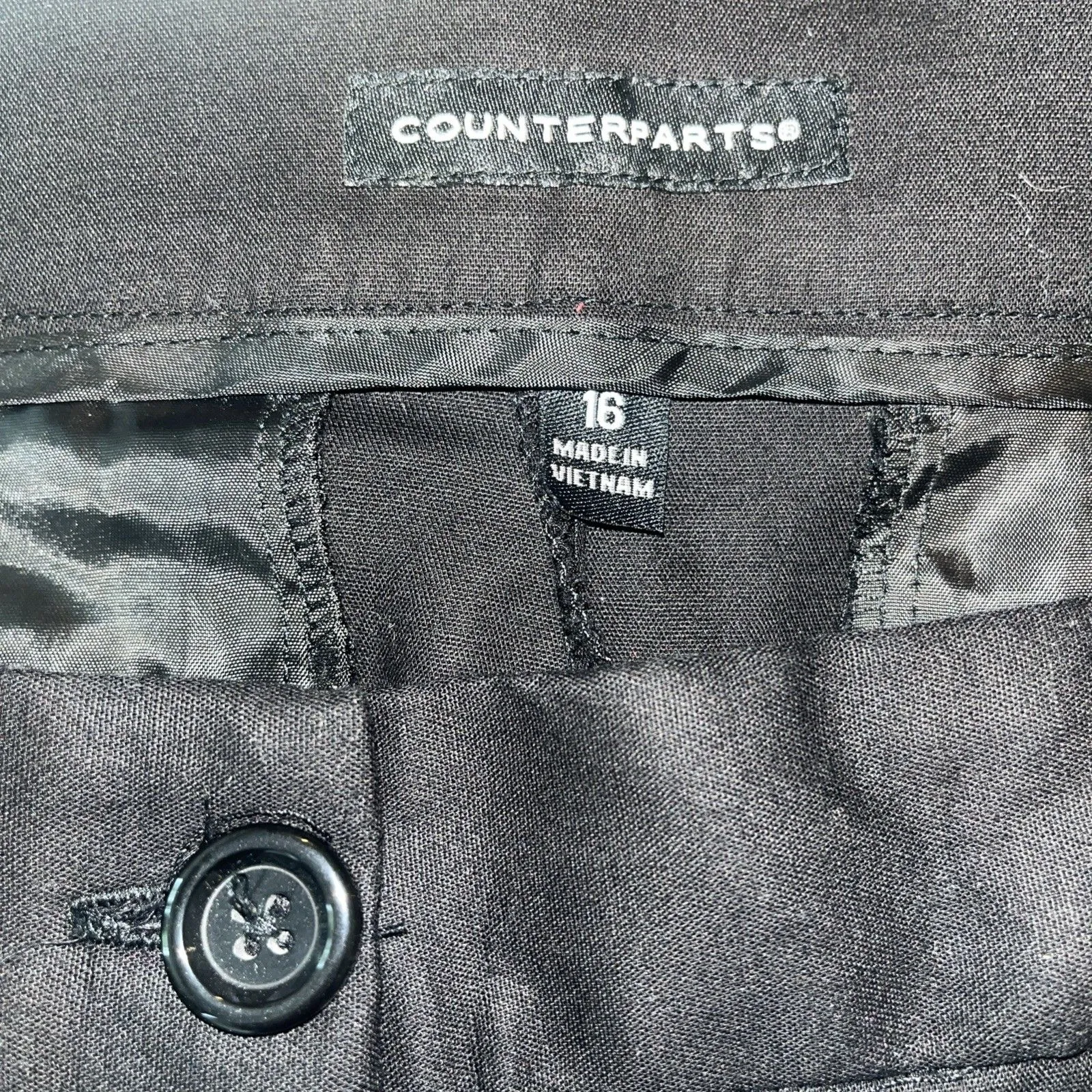 Counterparts Women’s NWT Casual Everyday Cropped Black Cotton Pants Size 16 - Image 6