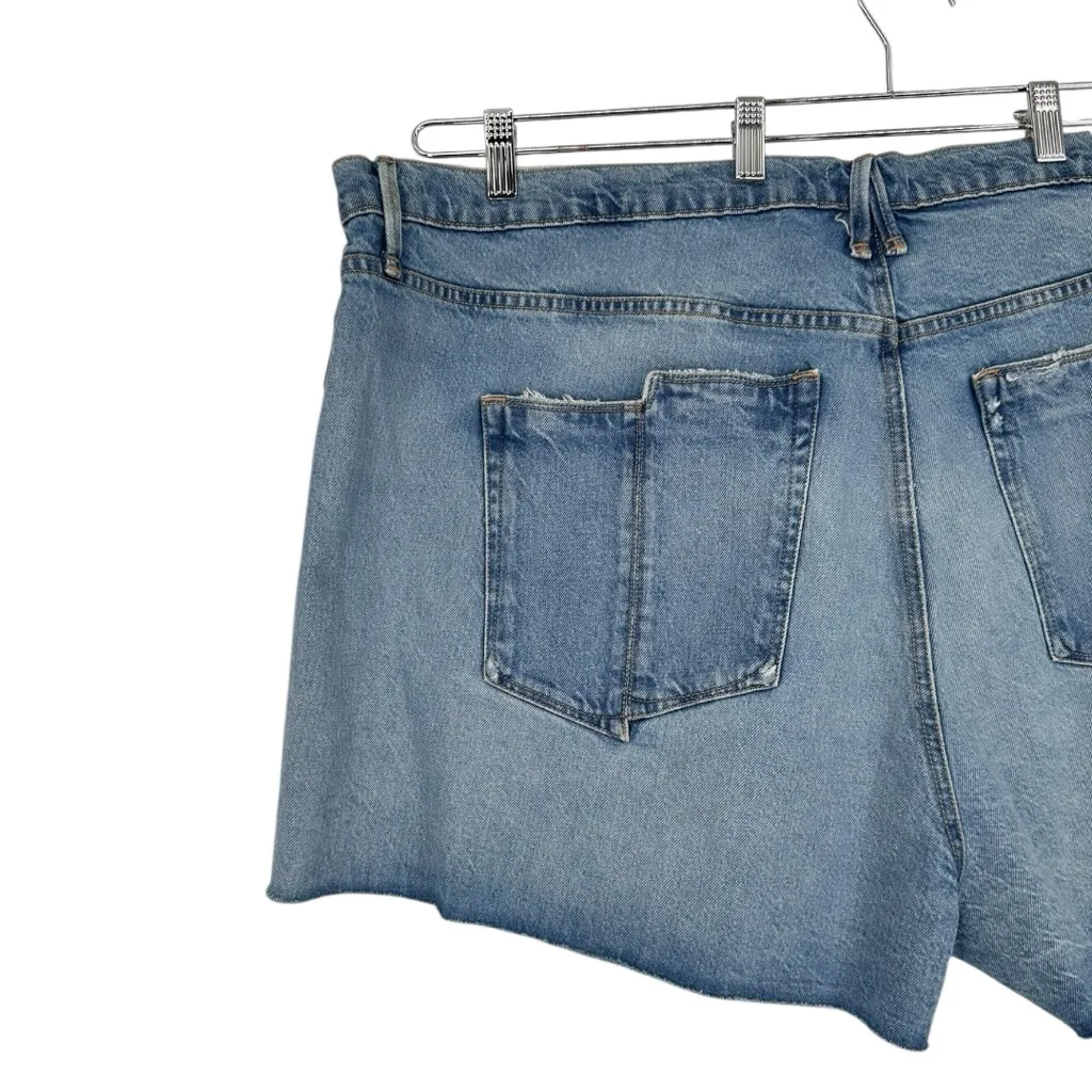 Good American Good 90’s Denim Shorts High Waisted size 24 Plus NWT Indigo Jean - Image 6