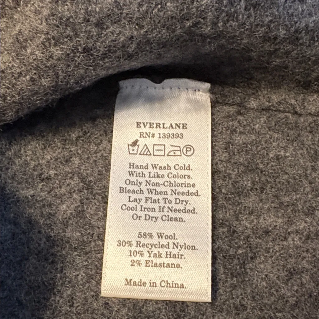 Everlane The Cozy Stretch Tank wool and yak hair blend dark gray Size L NWT - Image 5