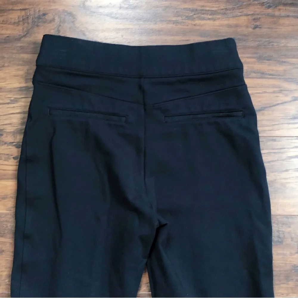 • The Perfect Pant Hi-Rise Flare black ponte knit stretch front seam - Image 11