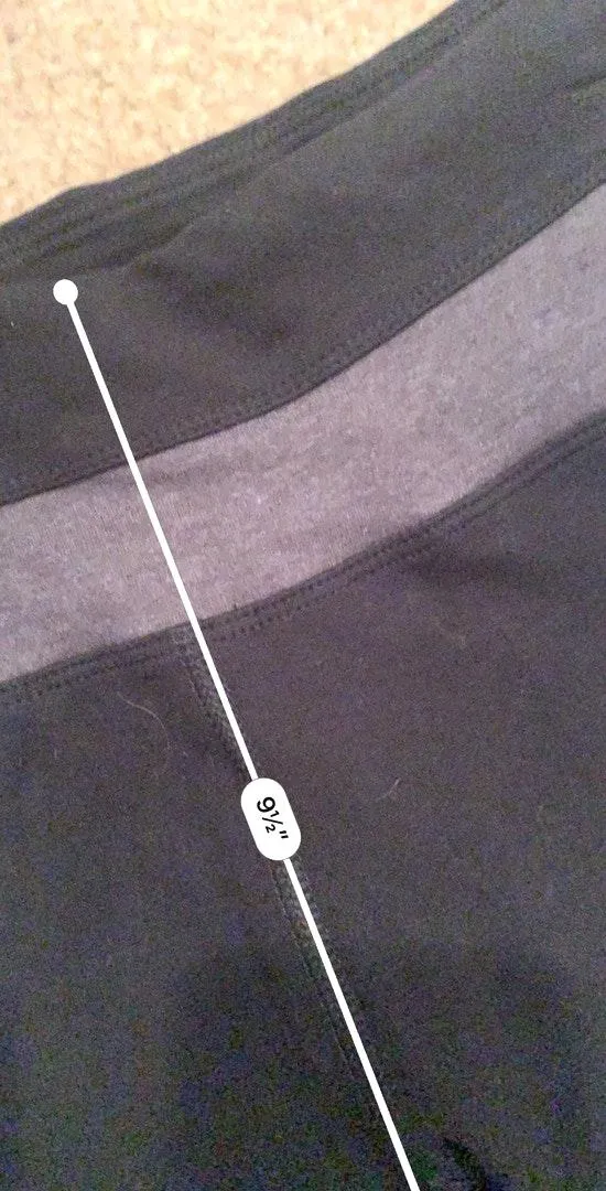 Black Grey Stripe Leggings Size Small - Image 5