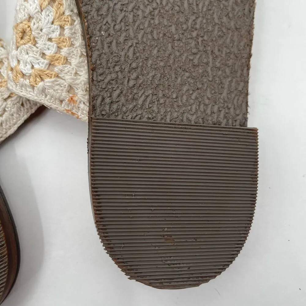 NEW FREE PEOPLE Juliette Sandals Size 37(6/6.5) Crochet Leather Summer Boho NWOT - Image 14