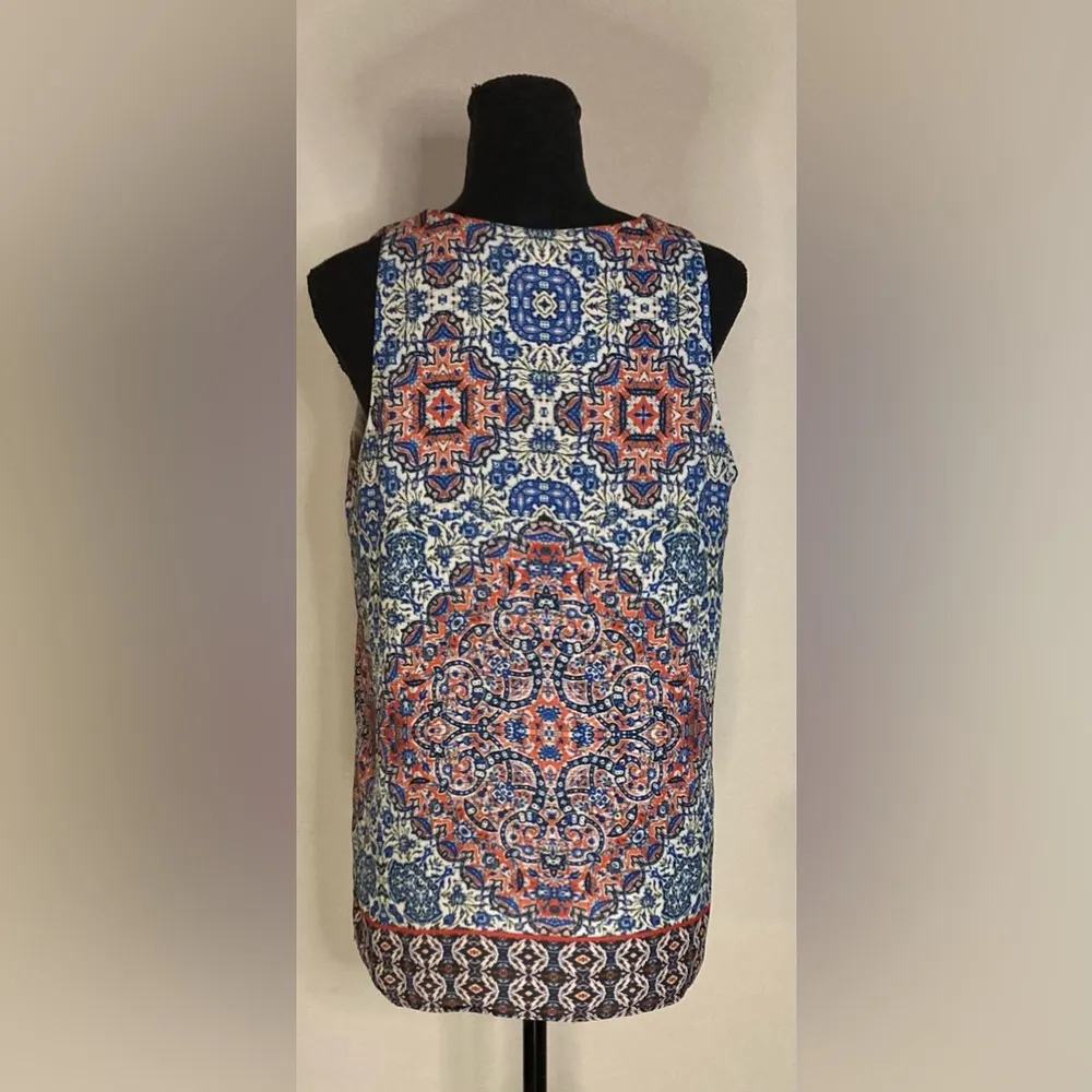 Saint Tropez‎ west- Sleeveless Tunic Top Womens Multicolor Size M - Image 4