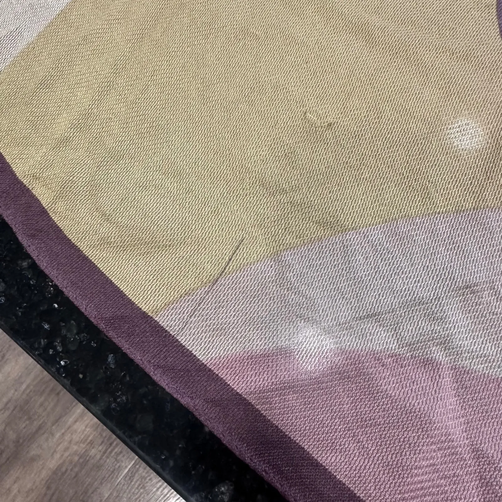 BYTU Milano Silk Scarf Geometric Floral Purple Pink Whimsigoth Fairygrunge - Image 4