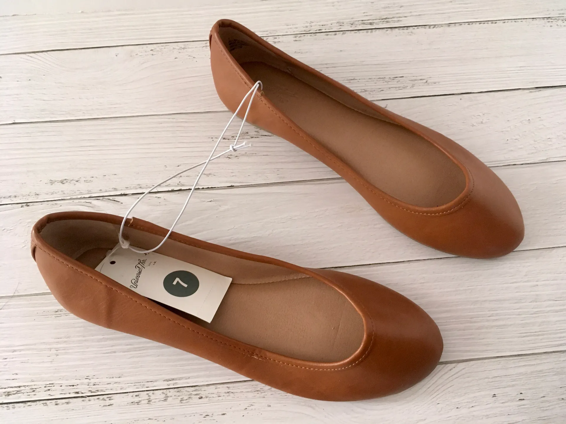 Ballet Flats, Size 7 Brown - Image 4