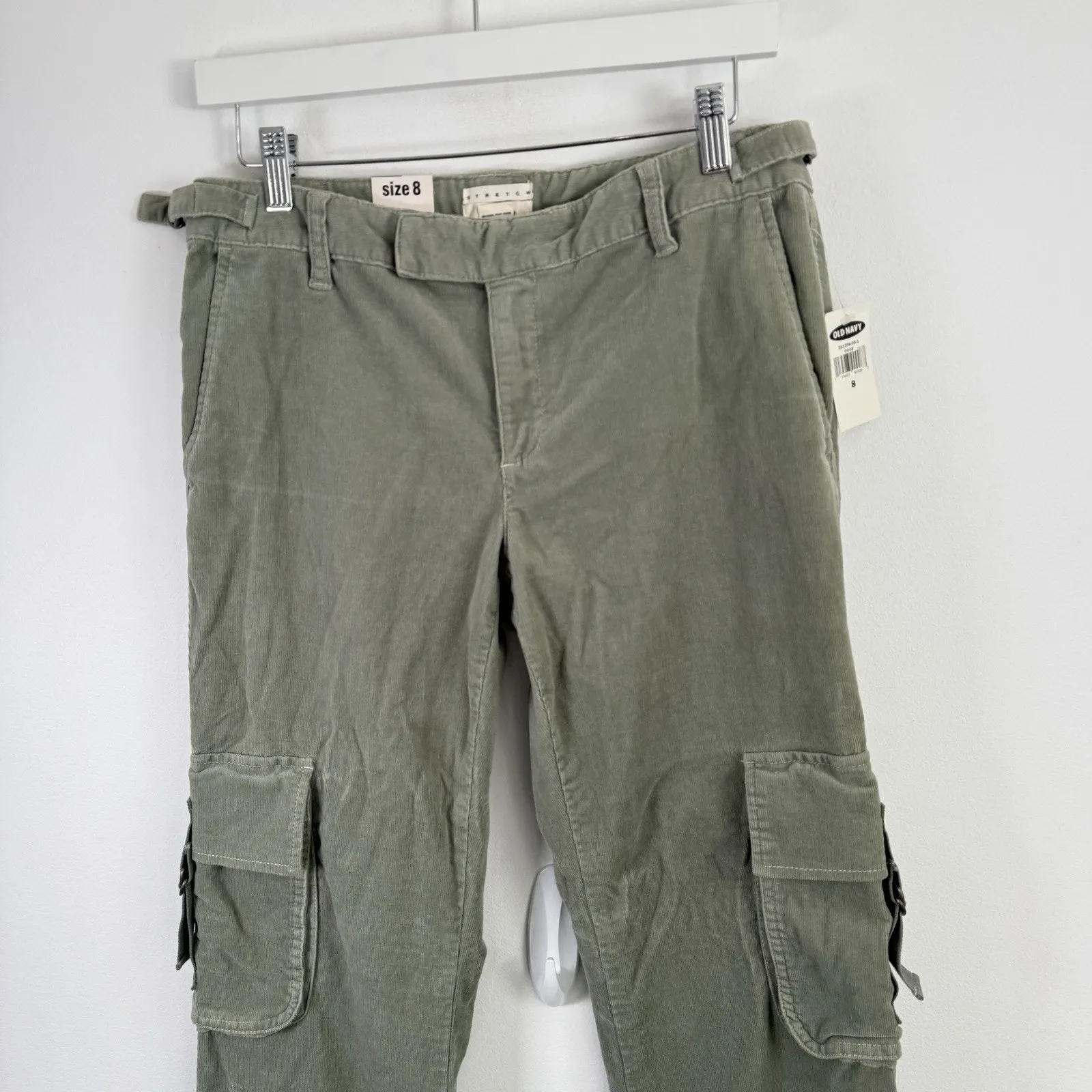 Old Navy Low Waist Bootcut Corduroy Cargo Pants Y2K NEW Womens 8 - Image 3