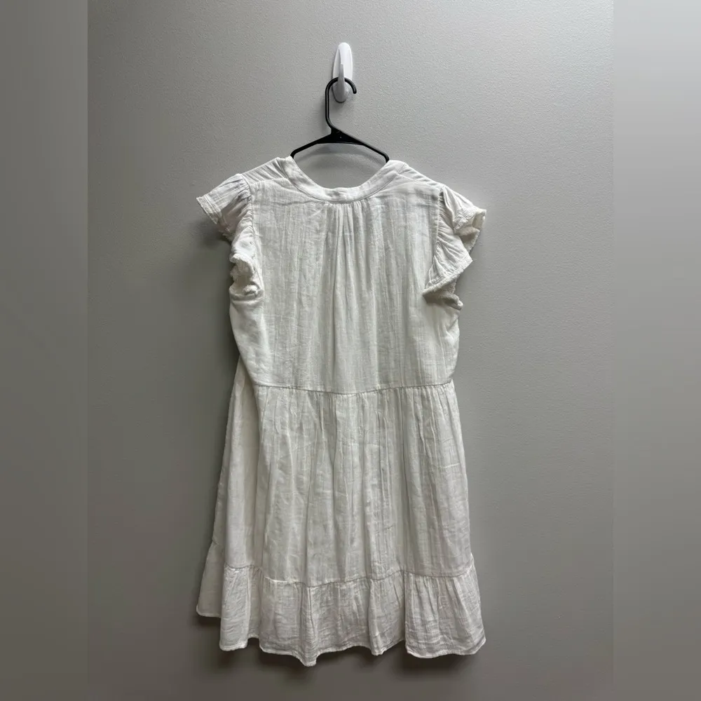 THML  White Flutter Sleeve V-Neck Sundress - Image 4