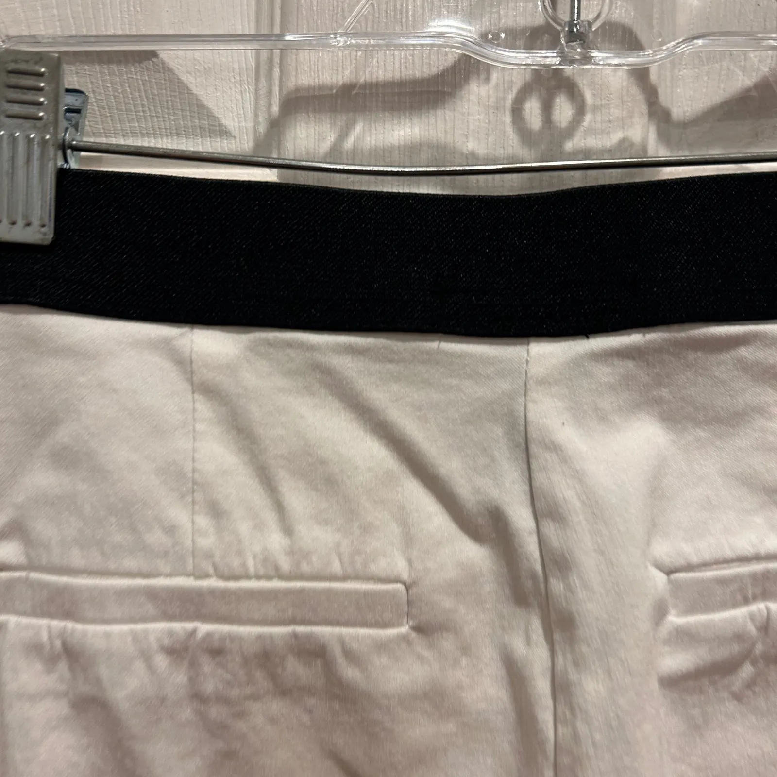 Style & Co White Ankle Pants Women's Large Black Tuxedo Stripe Party Club - Image 4