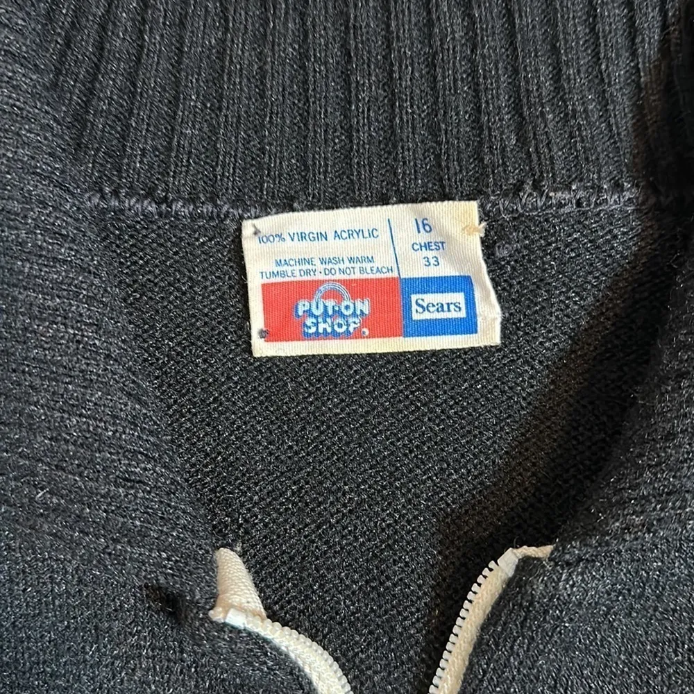 Vintage Sears NFL Pittsburgh Steelers Zip Up Jacket Black - Image 5