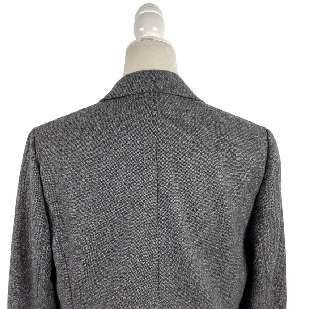 Brooks Brothers Womens Size 10 Wool Angora Blazer Jacket Single Button in Gray - Image 6