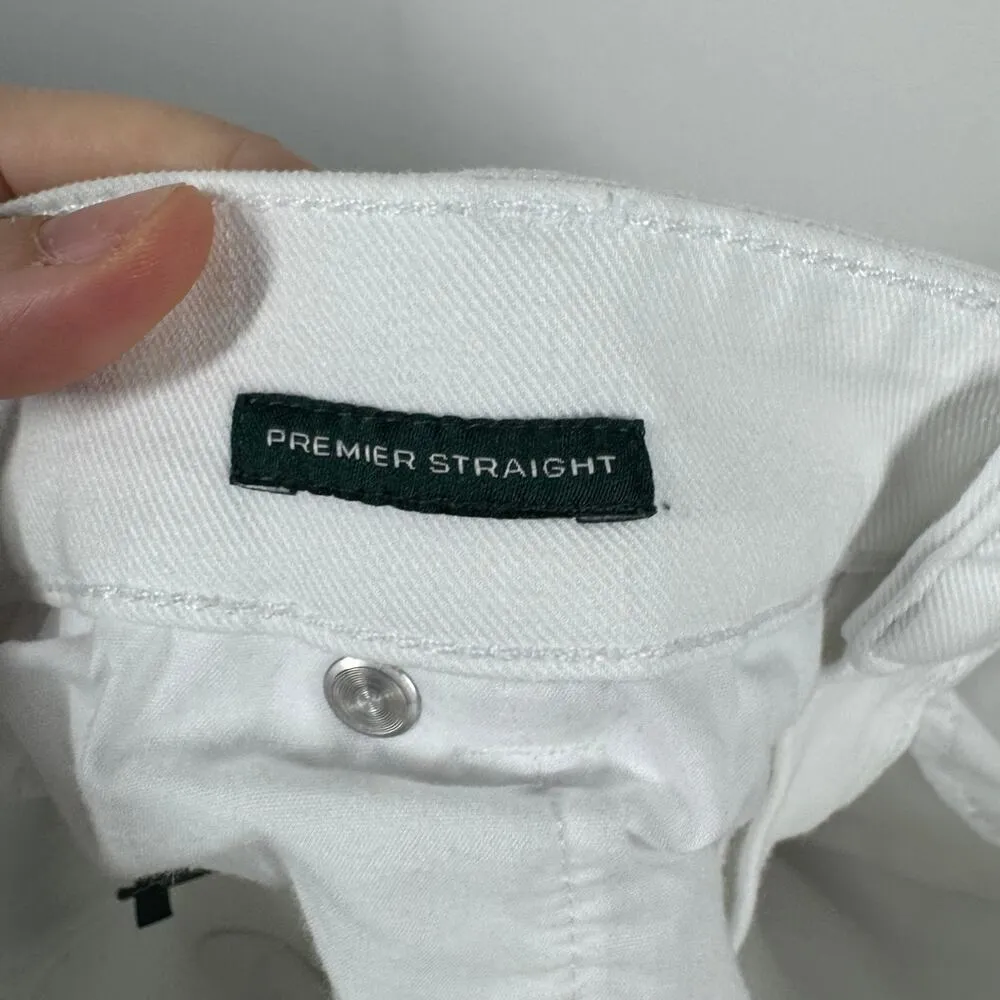 Lauren Ralph Lauren Jean Women 10 White Premier Straight Leg Denim Spring Coast - Image 8