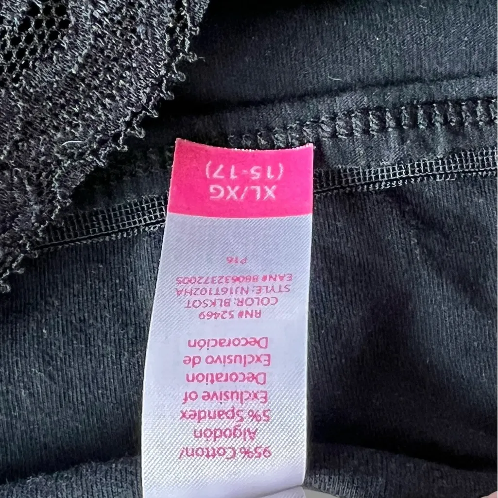 Y2K Vintage No Boundaries Camisole Top XL Black W/ Bra Fairy Grunge Whimsigoth - Image 6