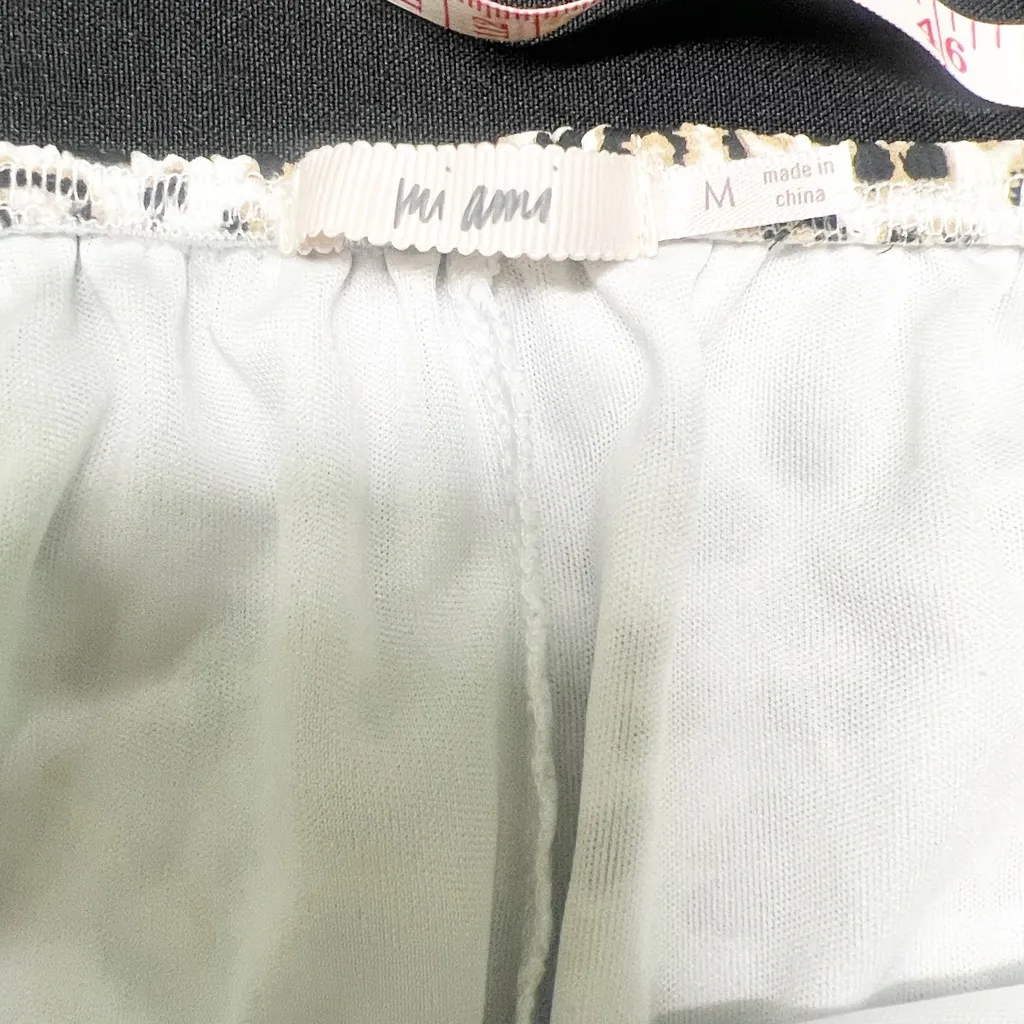 Mi Ami by Francesca’s leopard print flowy lined mini skirt White Size M - Image 9
