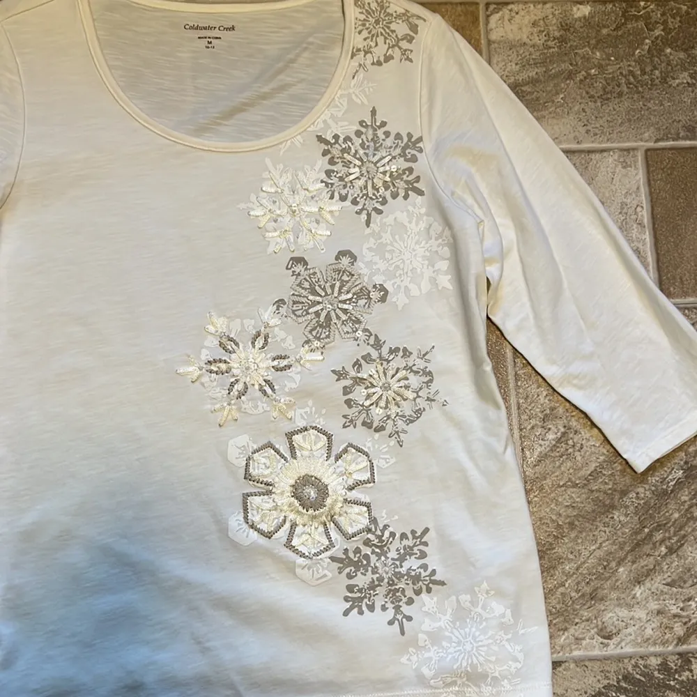 Coldwater Creek 3/4 sleeve tee - Image 2