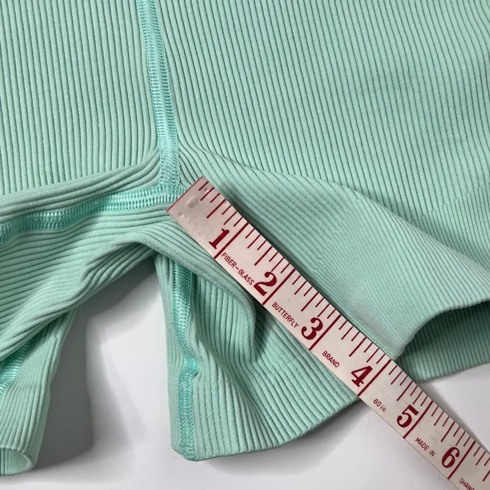 Free People Movement Free Throw Short Ribbed Turquoise Mint Size Small - Image 7