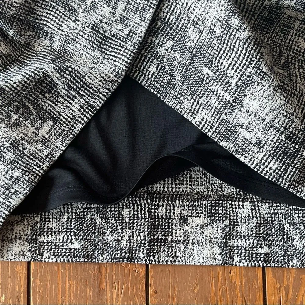 MM Lafleur Noho Pencil Skirt Womens 0 Black Crackle Print Tailored Ca - Image 8