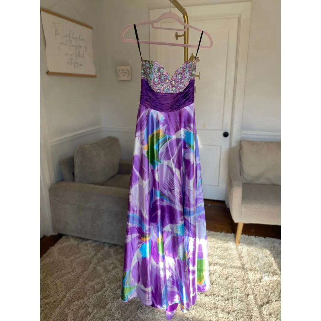 Beaded Watercolor Maxi Prom Dress Crush By Rt Formal Purple 4 Gala Evening Gown - Image 2