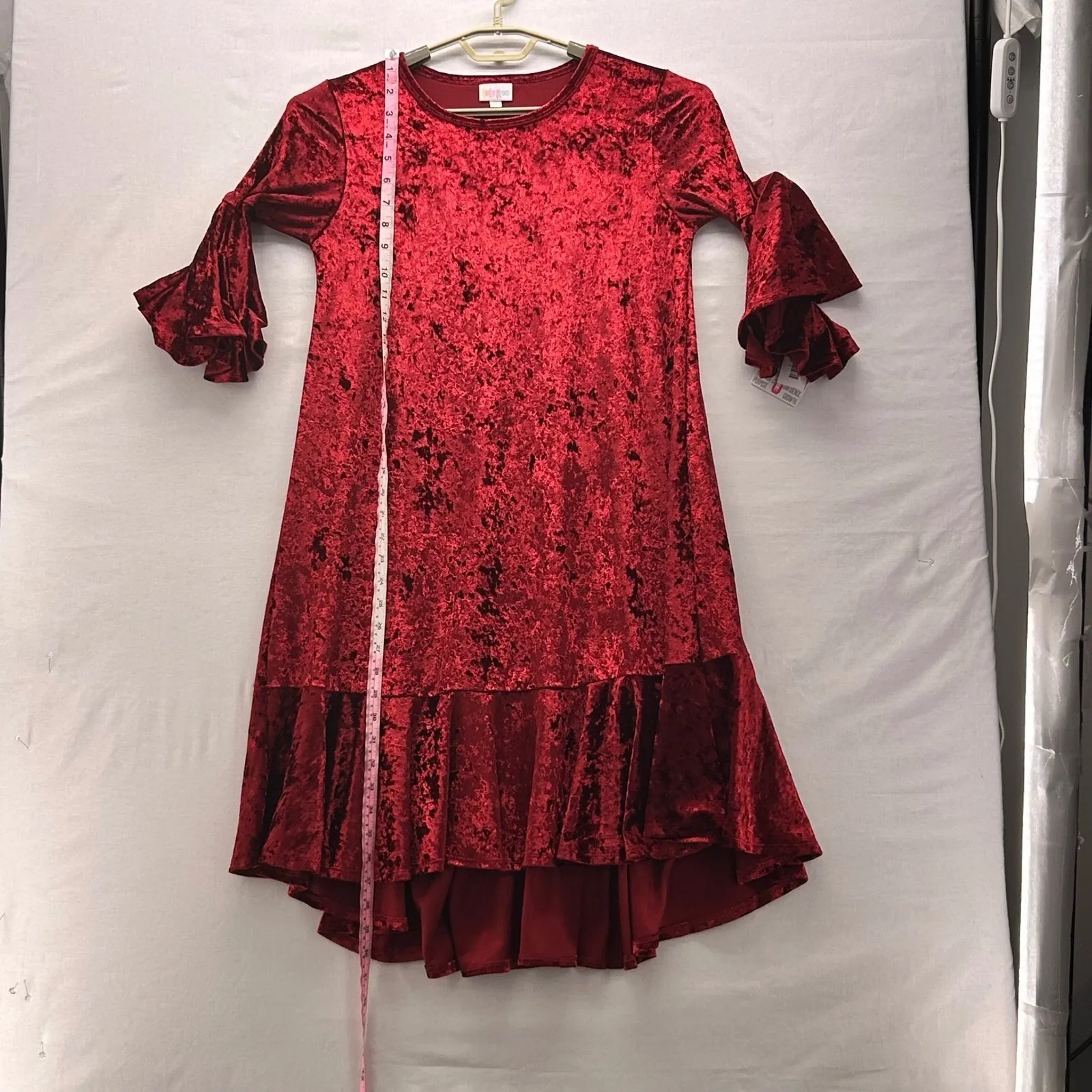 LulaRoe Velvet Dress Red Small - Image 15