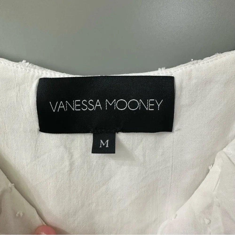 Vanessa Mooney Joelyn Dress Off Shoulder Ruffle White Mini Dress Size M - Image 5