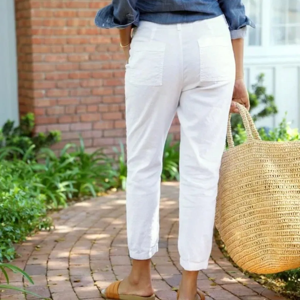 Frank‎ & Eileen Jameson Utility Linen Joggers White 0 - Image 2