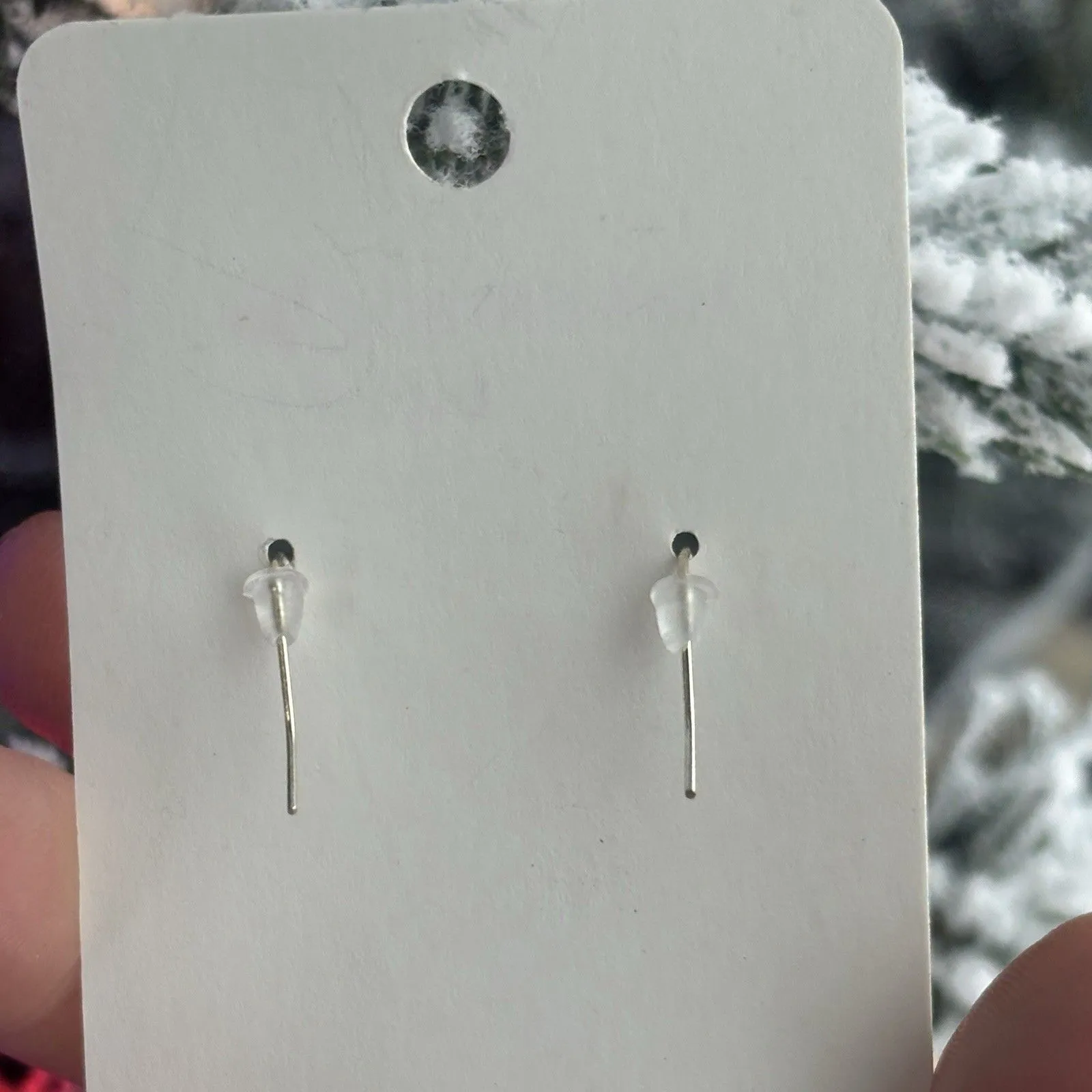 Handmade Poured Paint Oval Earrings Blue Purple Swirl Stainless Steel Artisan - Image 4