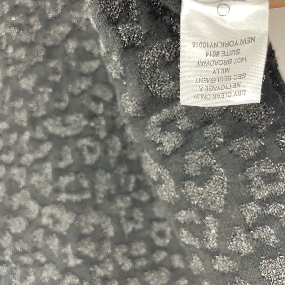 MILLY mock neck metallic sheer top Small - Image 5