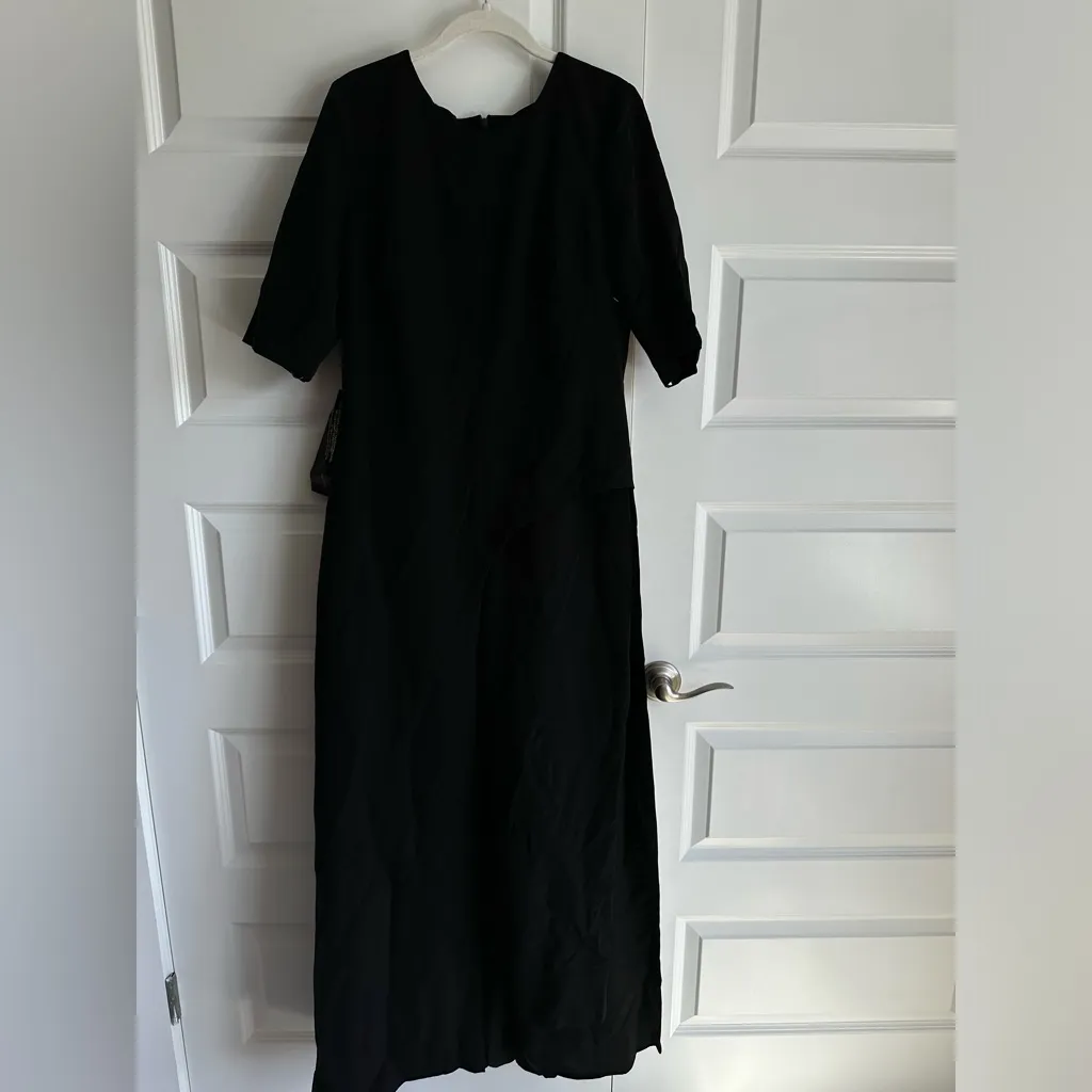 Kay Unger Davina Romper Walk Thru Jumpsuit Dress Black size 12‎ - Image 5