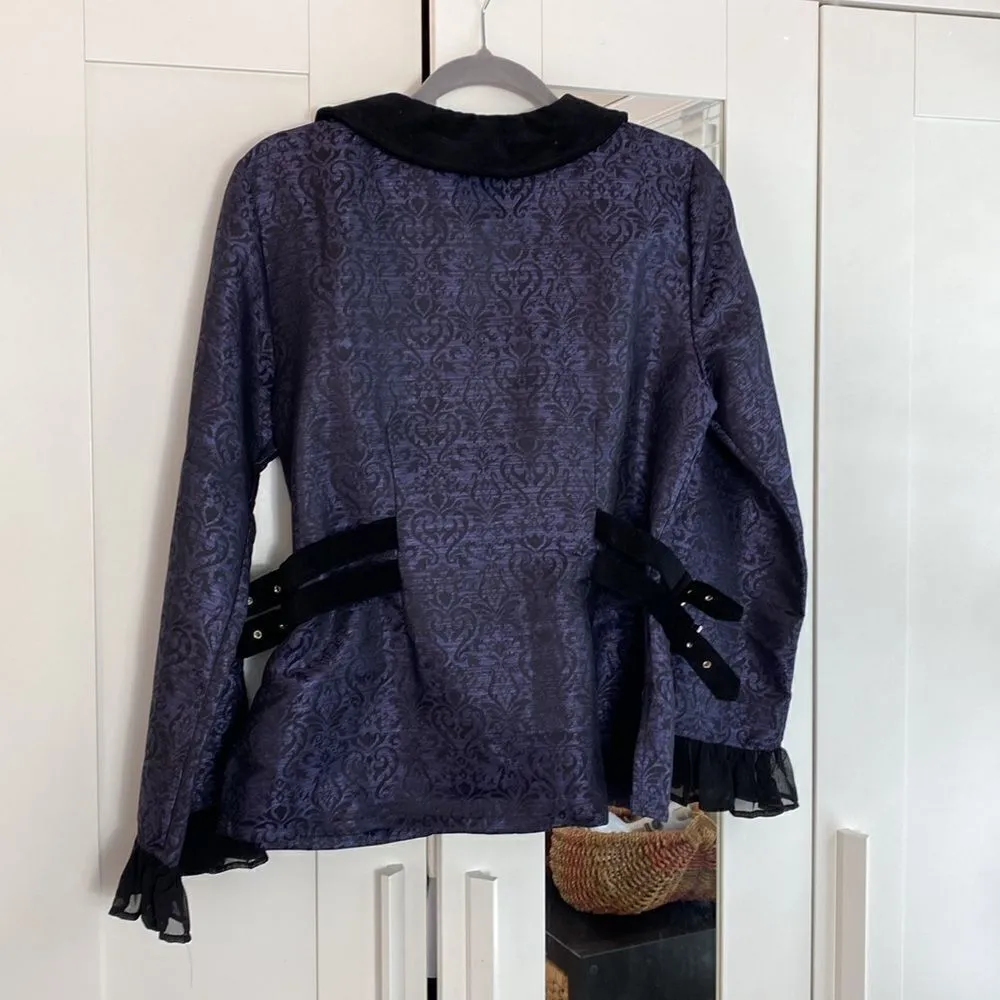 Funhouse Steampunk gothic Victorian jacket Purple Size M - Image 5