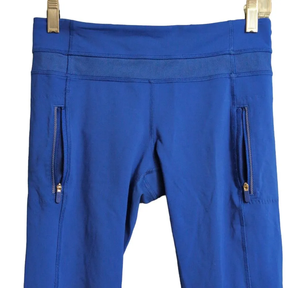 Lululemon Inspire Tight II (Mesh) Blue Capri 7/8 Length Legging Stretch Pocket 6 - Image 2