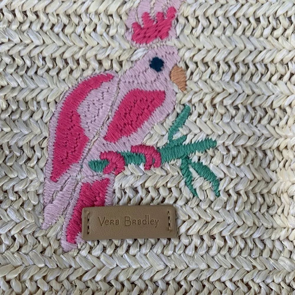 Vera Bradley Knit Parrot Embroidered Backpack Purse - Image 2