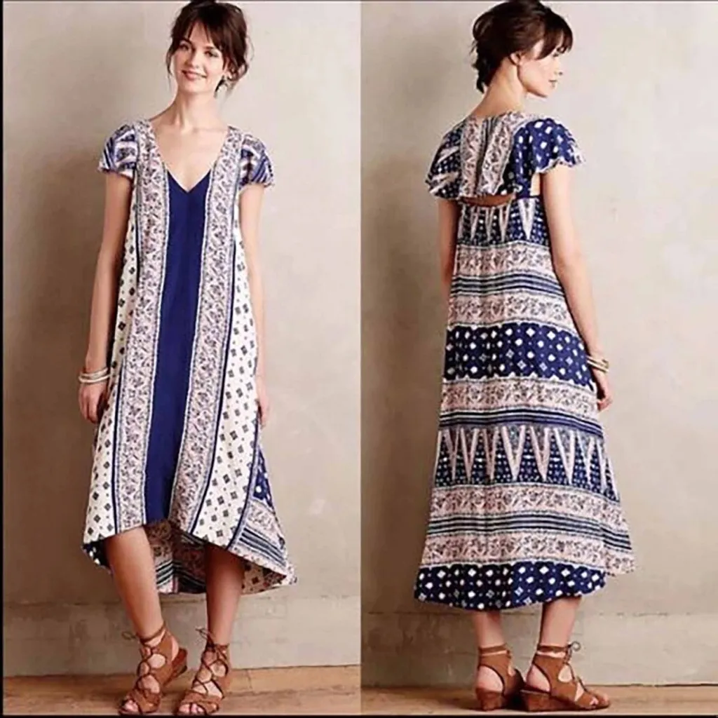 Anthropologie MAEVE Summertide Swing Dress Boho Southwestern Midi Maxi Size XS - Image 13