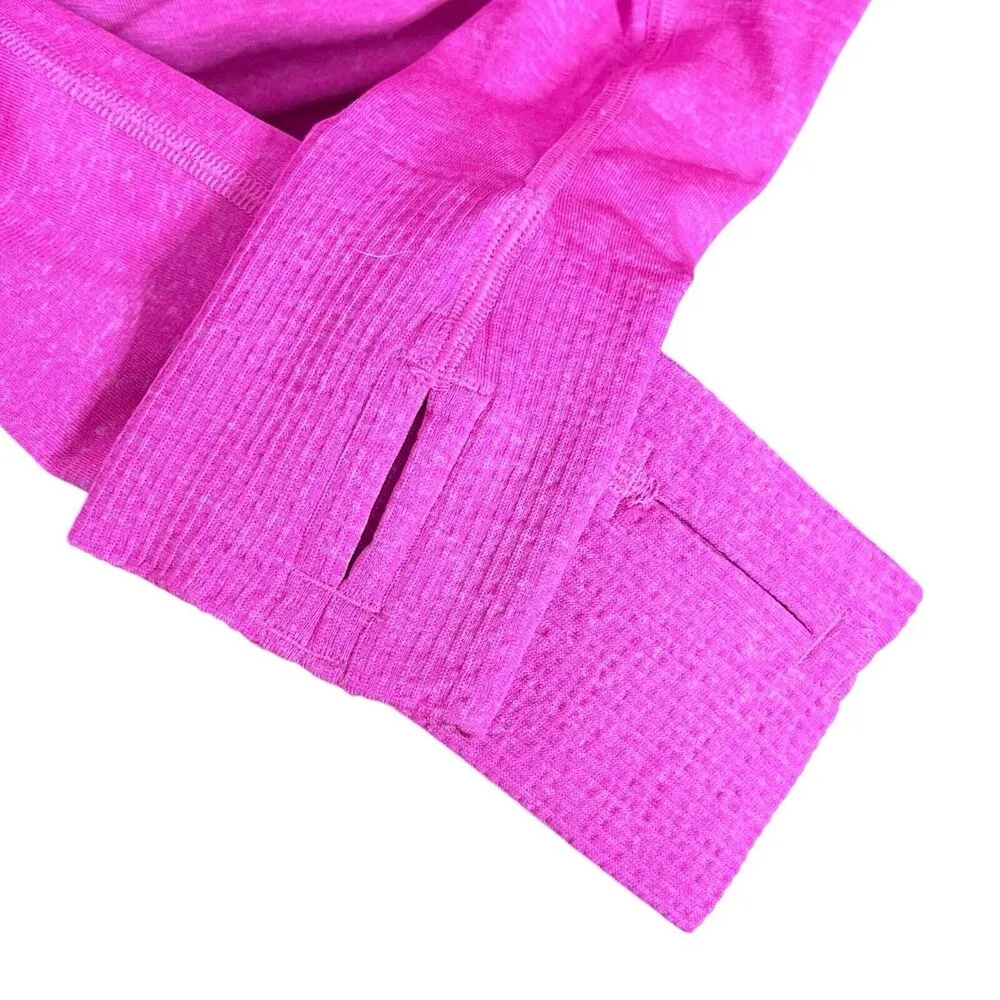 Athleta Fastest Track Long Sleeve Top Heather Pink Stretchy Sweat Women Size XS - Image 7