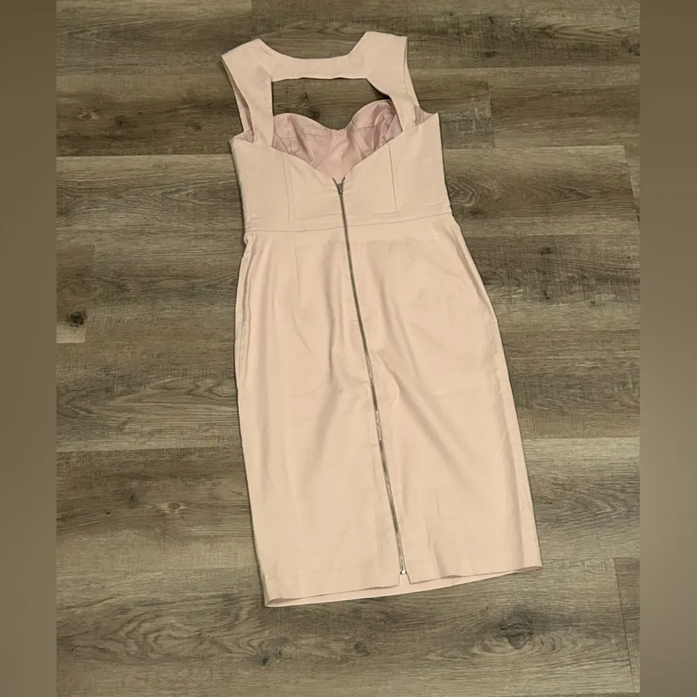 Ladies Blush Pink Dress Top lined Midi Sexy back w/zipper Brunch Date night - Image 4