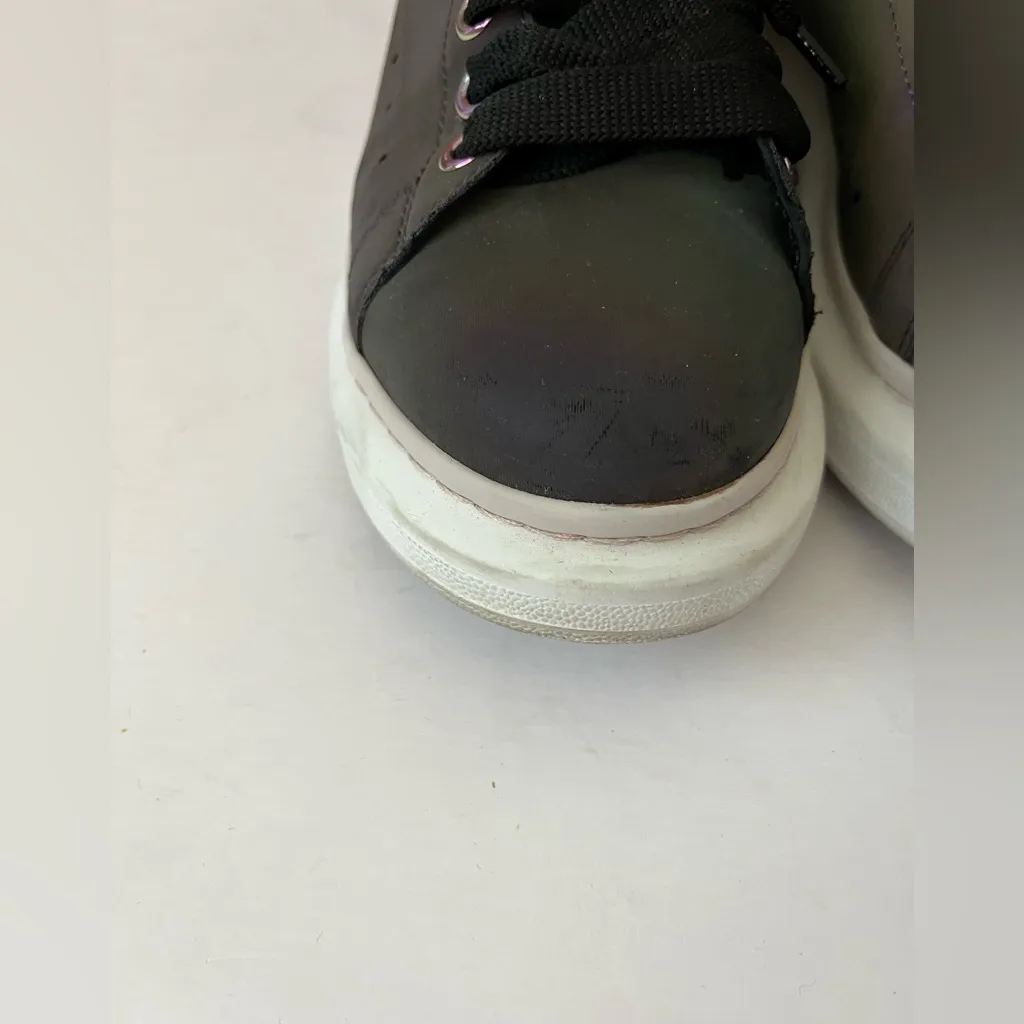 Alexander McQueen Oversized Sneakers in Gray Iridescent Women’s Size 38.5/8.5 - Image 11