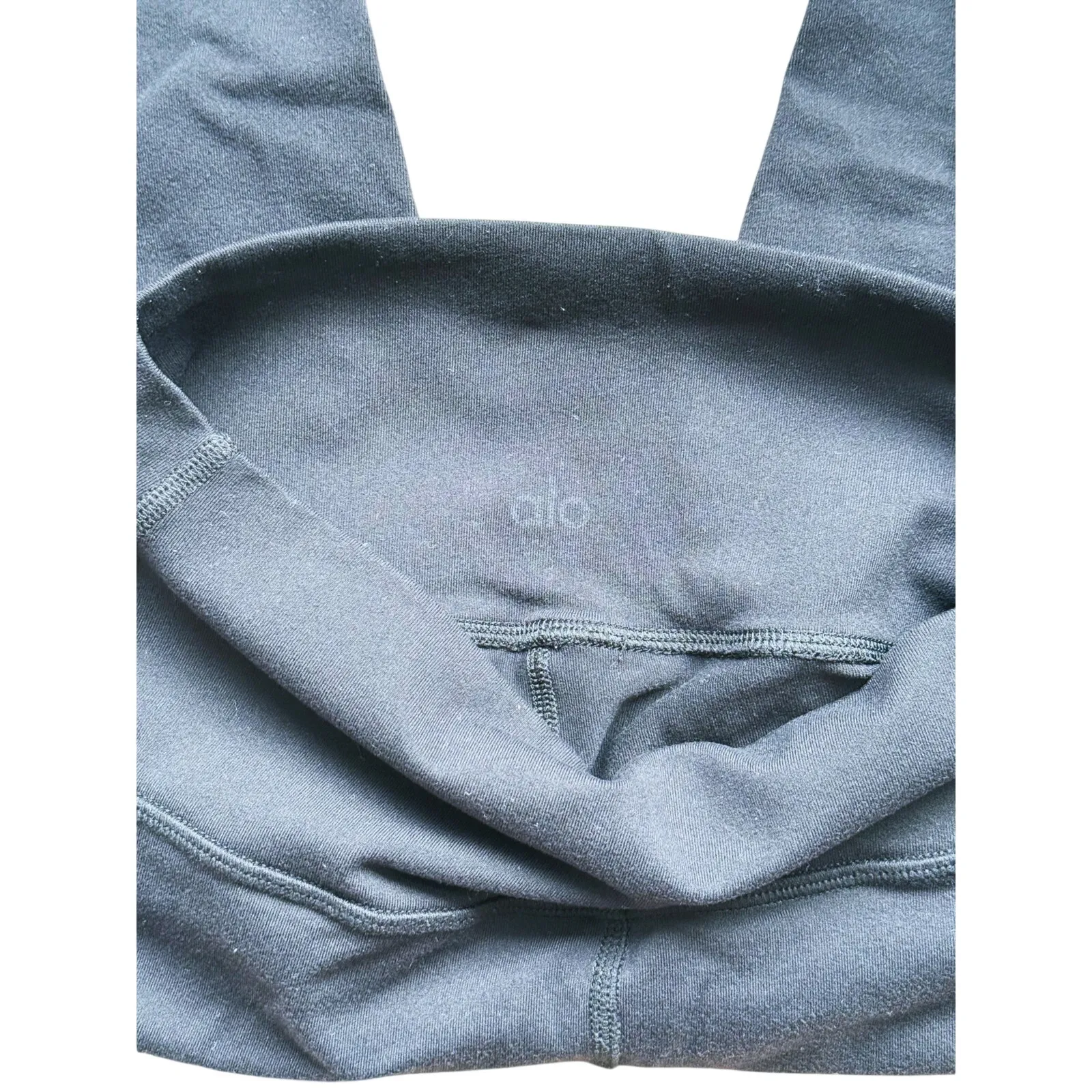 Alo High-Waist Airbrush Legging Small Black Elevated Active Minimal - Image 4