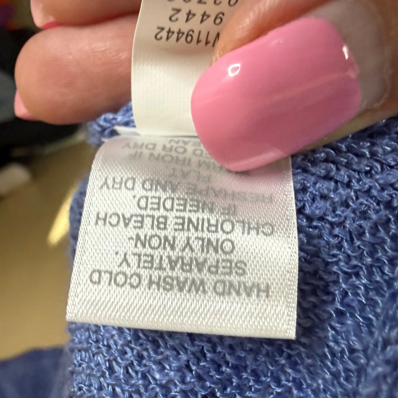 J Jill Petite M Linen Blend Knit Open Front Long Cardigan Sweater‎ Ocean Blue Size M - Image 6