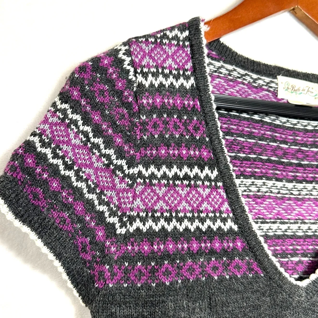 Belle Du Tour Small Wool Fair Isle Tied A - Image 2